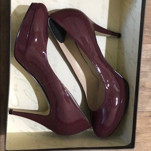 Enzo Angiolini Dixy Platform Pumps in Wine